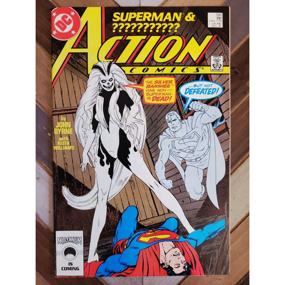 Action Comics #595 (1987) J. Byrne! 1st SILVER BANSHEE! Superman, Manhunter (FN)